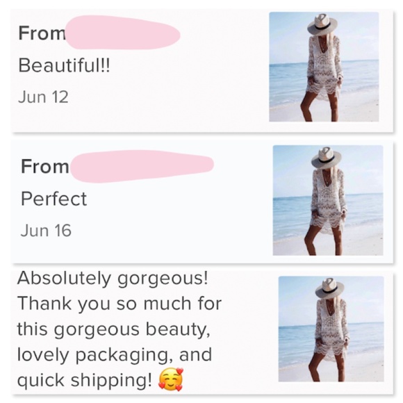 Crochet Beach Cover Up Deep V Neck Dress - Picture 14 of 16